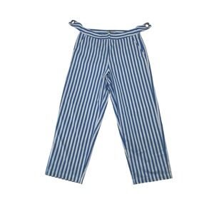 Cubic Pants Striped Wide Leg Straight L Sky Blue New with Imperfections